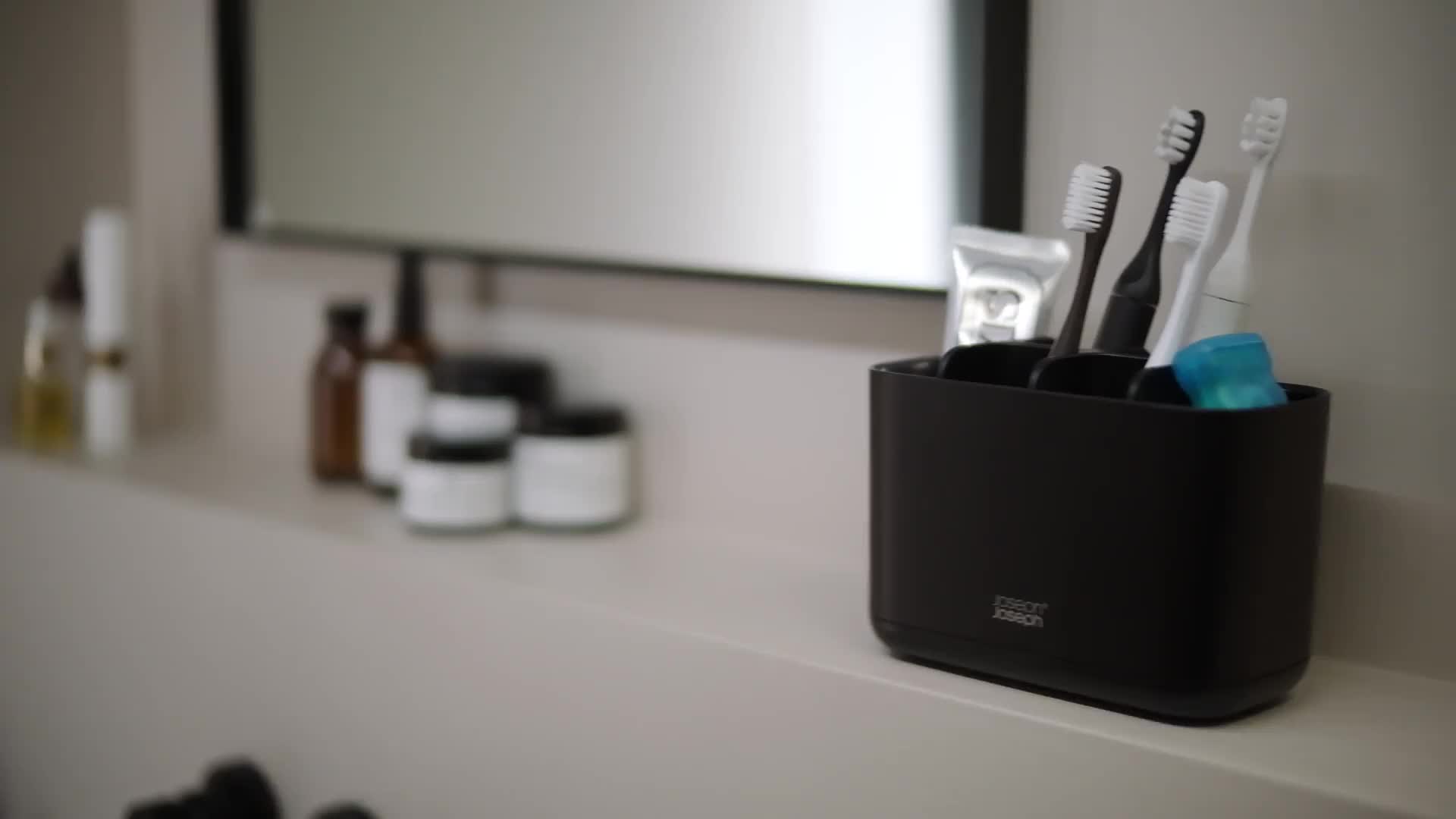 Large Black Toothbrush Caddy | Joseph Joseph US